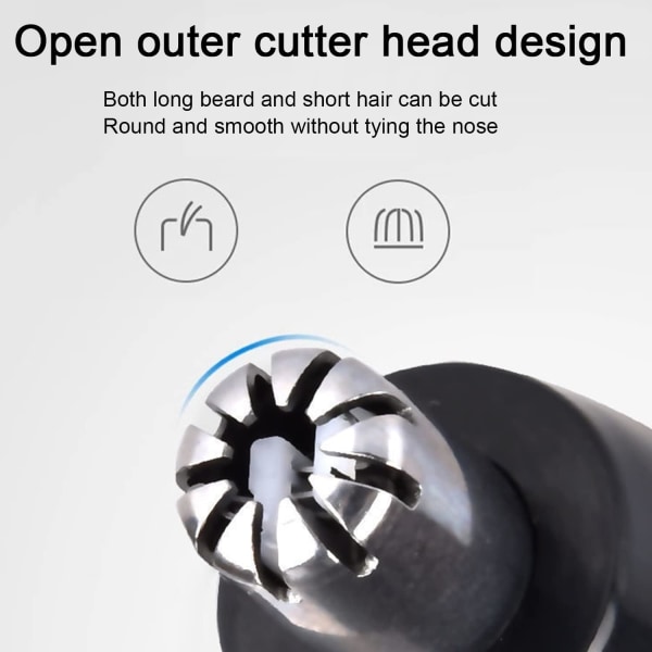 Nese- og ørehårtrimmer (12,8 cm), Elektrisk nese- og ørehårtrimmer, USB-ladb