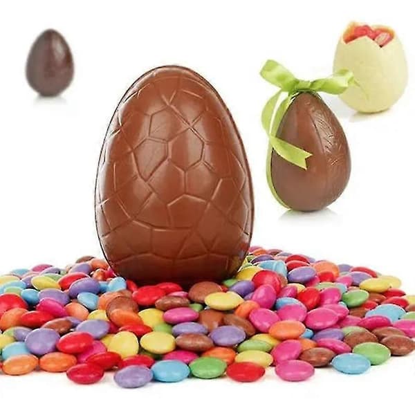 3 stk./sæt Chokoladeform 3D Påskeæg Form Polycarbonat Chokolade Bonbons Slik Konfekture Baki