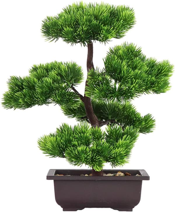 Kunstig Bonsai-tre, falsk plantedekorasjon, pottet kunstig