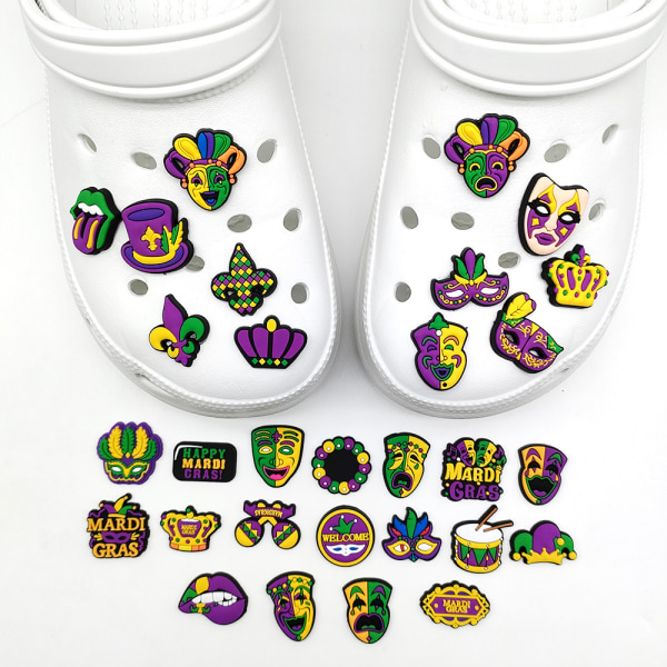 30 stk. 3D Clog-Sandaler Pynt (Karneval), Sko Charms, Sød