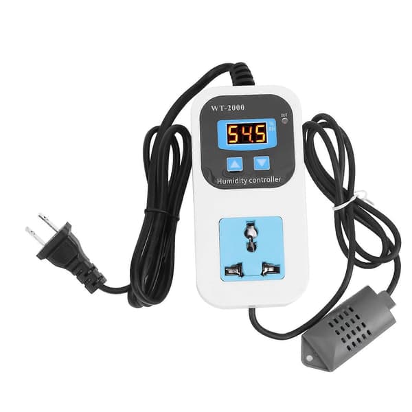 Digital Fuktighetskontroller Fukte Avfukting Bryterkontakt 0%~99%RH WT2000 110220V (US Plugg)