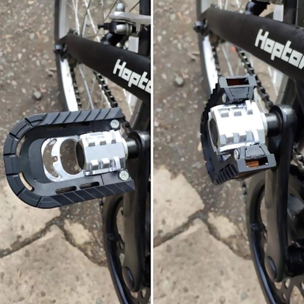 Foldbar cykel med foldbare pedaler med reflektorer, aluminium foldbar cykel