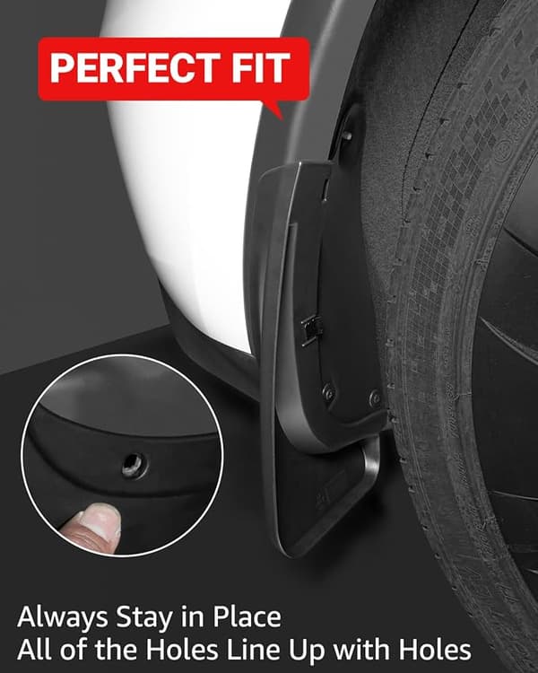 Passer til Tesla Model Y Mud Flaps 4 stk. Anti-Splash Vinter Køretøj Mud Flaps Sediment Beskyttelse Ingen grund til at bore huller