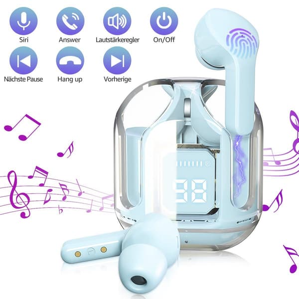 Trådlösa hörlurar TWS gaminghörlurar Bluetooth-hörlurar 5.1 + EDR brusreducering