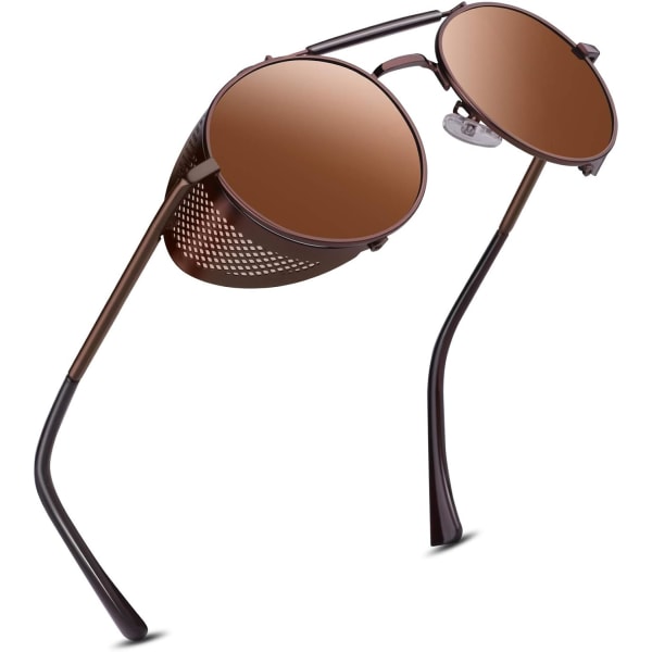 MTS3 Runde Retro Steampunk Polariserte Solbriller