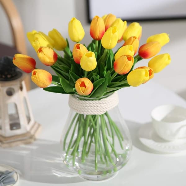 20 stk Real Touch Latex Kunstige Tulipaner Blomster Kunstige Tulipaner Flo