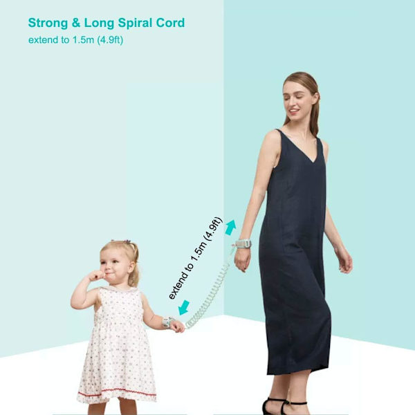 Baby Sele Harnesses, 2 stk. Anti-Lost Sikkerheds-Håndledsmanchetter med