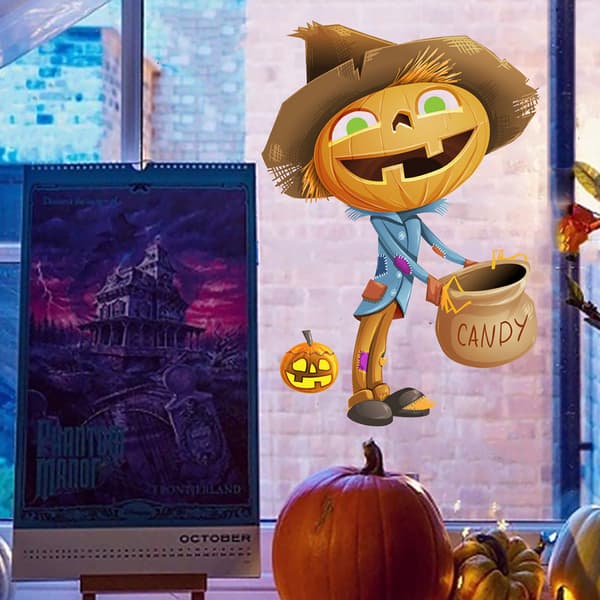 ##/Söta Halloween-väggdekaler 30cm x 45cm##/