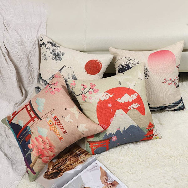##/Japansk Fuji Ukiyo-e Putetrekk Sofa Bil Hjem Seng##/