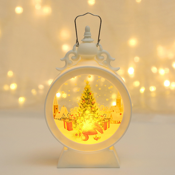 ##/Julbellslykta - brons snögubbe, LED juldekoration,##/