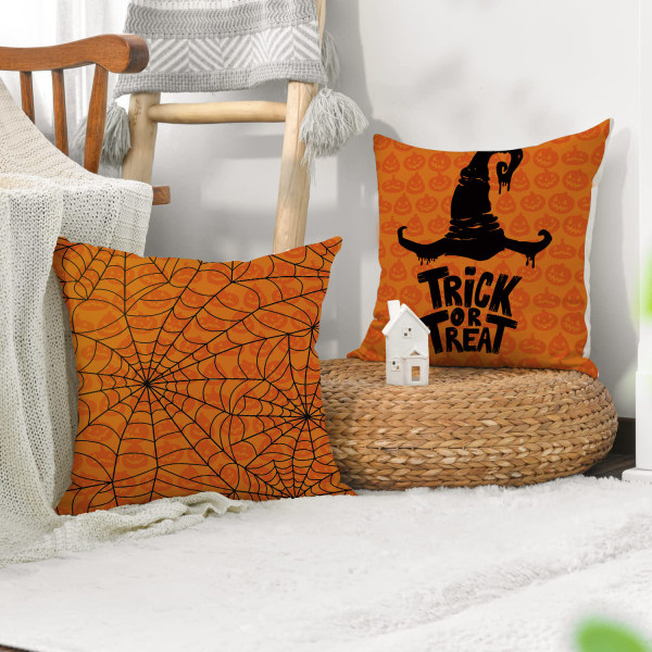 #40 cm x 40 cm, 4-värinen Kissenbezüge aus der Halloween-Kollektion#
