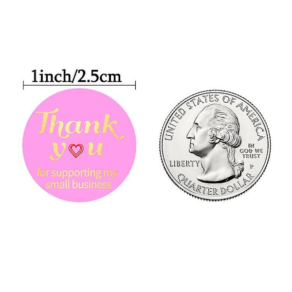 2x500 stk juleklistremerker rull?etikett peanøttgodteri rosarød rosa og bronse takk gave&
