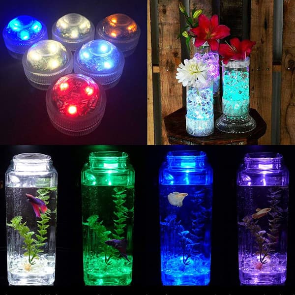 10 stk Mini Neddykbare LED-lys, ALED LIGHT Undervannslampe W
