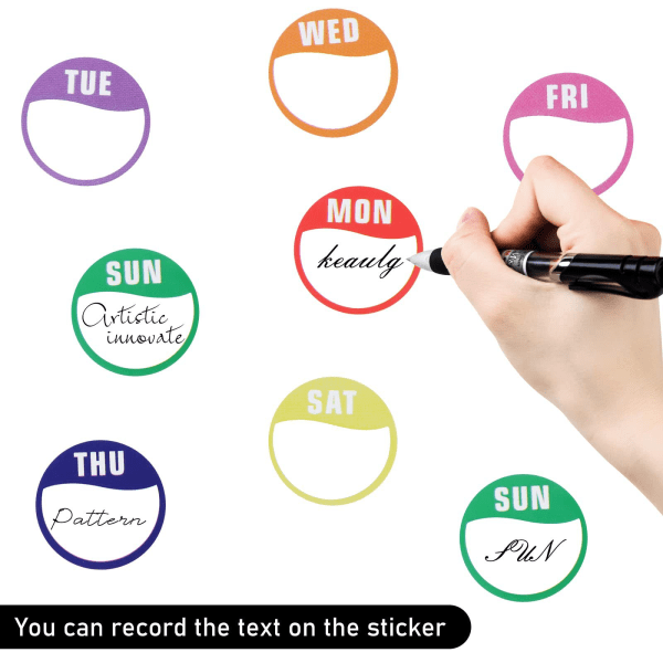 Vecko-stickers, 7000 Matlappstickers, Runda Full