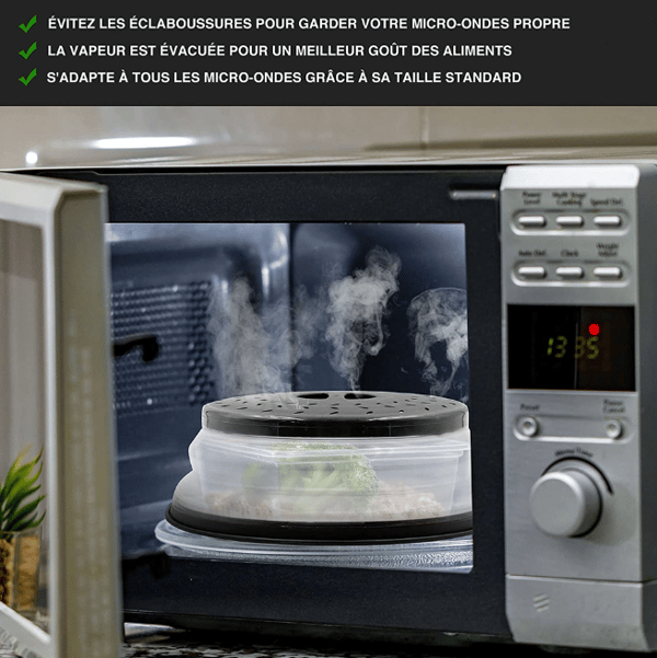 1 kpl Mikroaaltouunin Kupu - BPA-vapaa - 3in1 Mikroaaltouunin Kansi - Retracta