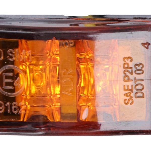10-30V 2LED Sidemarkeringslys Høy Lysstyrke Blinklys Lampe for Biler Lastebiler Tilhengere Bobiler Gul