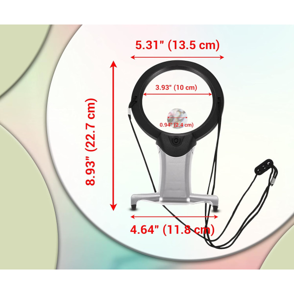 Förstoringsglas med Ljus 2 i 1 Handsfree Läsförstorare
