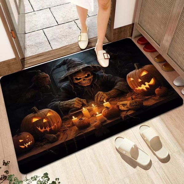 60x40cm Halloween-ovi matto sisä- ja ulkokäyttöön, hauska tervetuloa