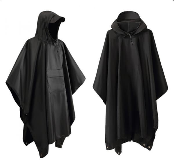 Regnfrakk utendørs fotturer tre-i-ett poncho
