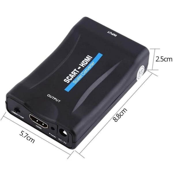 Scart til HDMI-konverter adapter HDMI-adapter 1080p TV-konverter