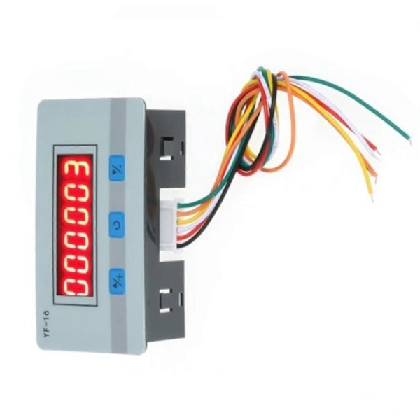 Digitalt tellermodul DC/AC5V-24V timeteller minikalkulator elektronisk totalisator med NPN og PNP