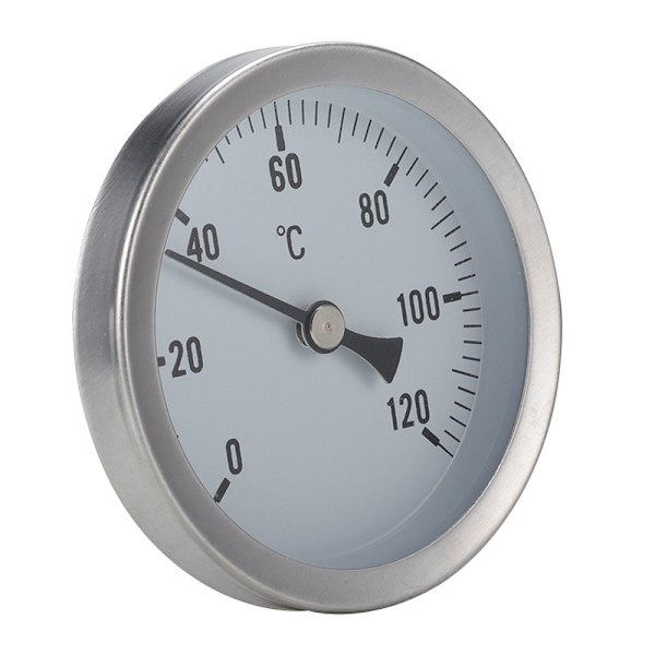 Termometer Rostfritt Stål Bimetall Termometer 0-120℃ 63mm Indus