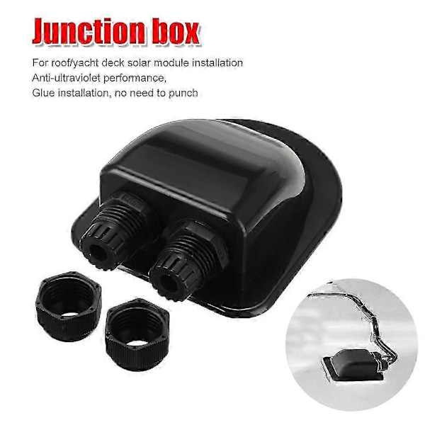 Tak Kabelinföringsbox Solpanel Kabel Husbil Husvagn Båt (svart)