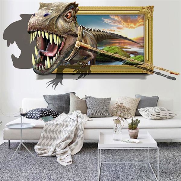 En dinosaurieväggdekor 50 × 70CM för sovrum och vardagsrum