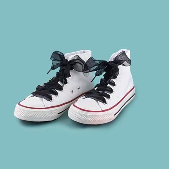 3 Par Organza Skolisser Silke Satin Bånd Flat Skolisser Flat Ri