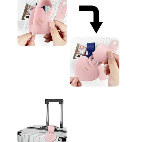 Femfarvede bagagemærker, PU boardingkort, 10 stk.