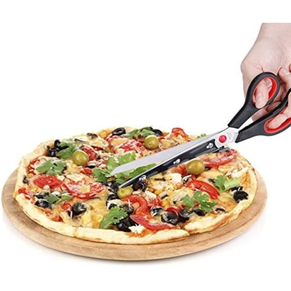 ##/28cm Pizzaskjærer i rustfritt stål, kjøkkensaks med##/