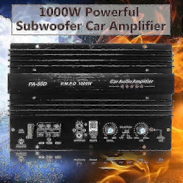 12V 1000W Bil Audio Forstærker Board Kraftig Subwoofer Bas Forstærker PA-80D