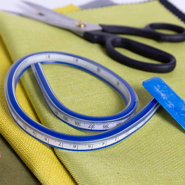 30 cm - Pehmeä vinyylimuovimitta - Kaareva mitta - Ompele ja piirrä