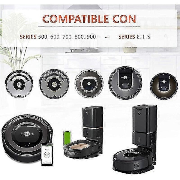 4 stk. dekk for IROBOT ROOMBA robotstøvsuger hjul serie 500 600 700 800 I7 S9 Irobot hjul reservedeler