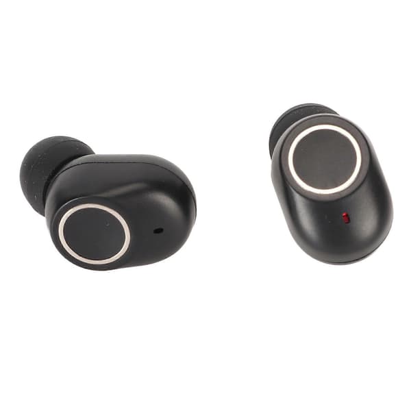 Bluetooth Earbuds Stereo IPX7 Vandtæt Tung Bas Trådløse Høretelefoner med Spejl Digital Display Opladningsetui Grå