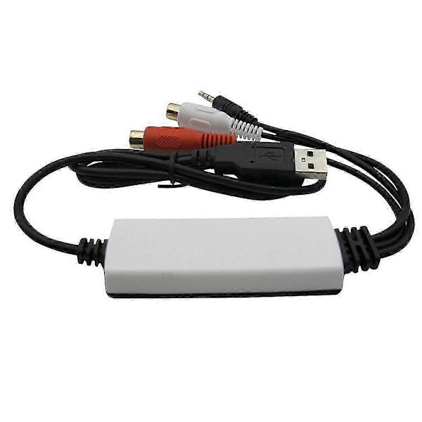 USB 3,5mm Ljudinspelning Redigera Ljudkabel till Digital för Inspelning Analog till CD/MP3-omvandlare