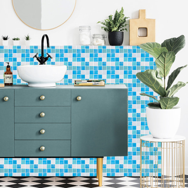 Kakeldekaler mosaik kakeldekaler i ett set om 10