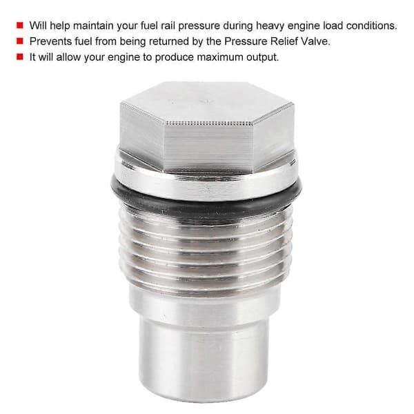 Racing Fuel Rail Plug Trykkavlastningsventil Tilbehør Passer for Dodge 6.7L Cummins
