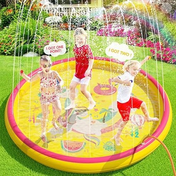 Children's Water Spray Mat 170CM PVC Water Splash Spray Mat Play