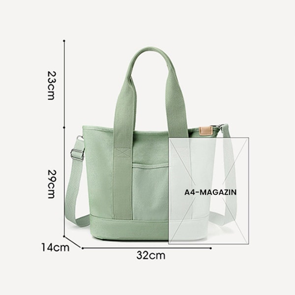 ##/Svart canvasväska för kvinnor, casual tote bag handväska##/