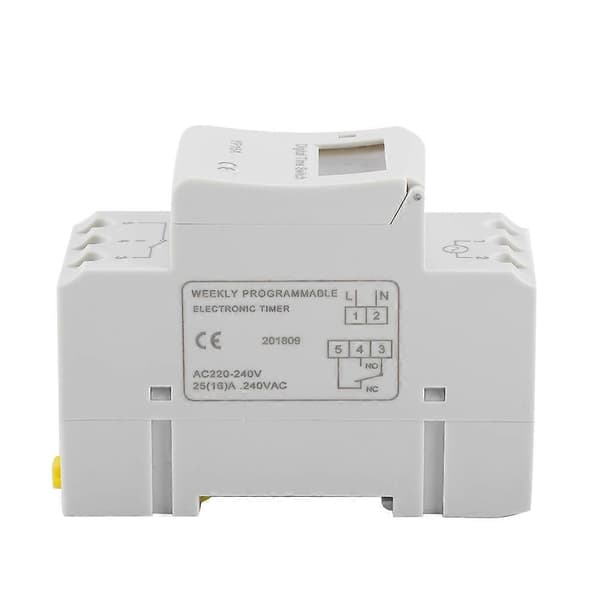 16A Digital LCD Strømtimer Programmerbart Relé Tidsbryter (AC220V)