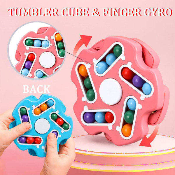 Magic Bean Cube, Magic Bean (Rosa), Spinning Magic Beans, 3D Rota