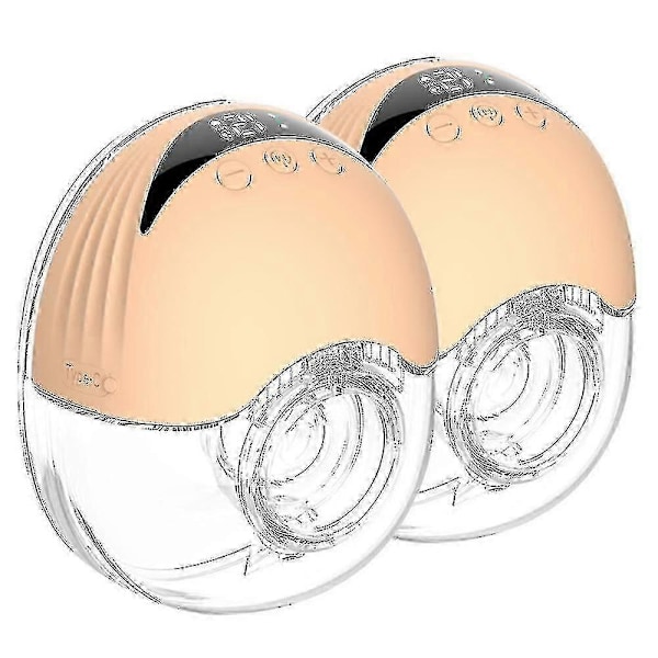 2kpl Hands Free Rintapumppu Puettava Sähköinen Rintapumppu Kevyt Led-näytöllä 4 Tilaa & 12