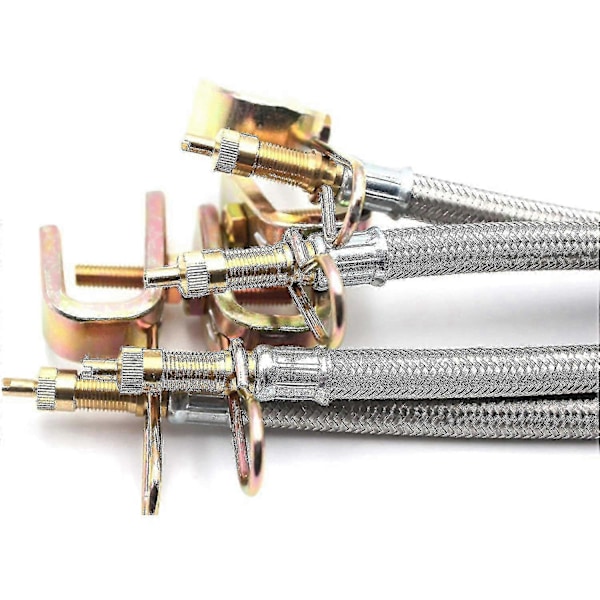 4 stk. 12 tommer fleksible ventilforlengere rustfritt stål dekkventilforlengeradaptere bil lastebil