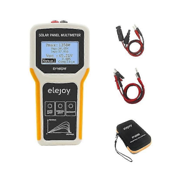 Tickas 1600W Fotovoltaisk Panel Multimeter Solcellepanel Tester Enhet Maksimal Effekt Testing