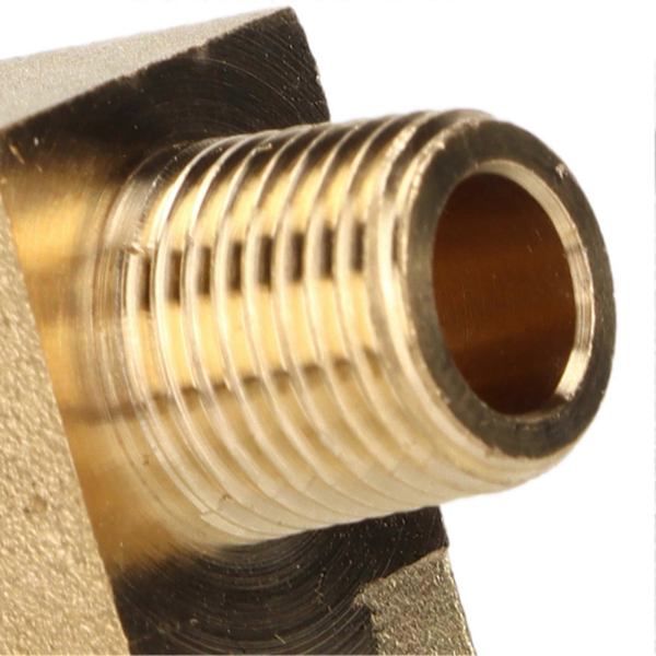 Solid T-stykke messingrørfitting 1000 PSI 1/8in NPT han gevind korrosionsbeskyttelse til bilmodifikation