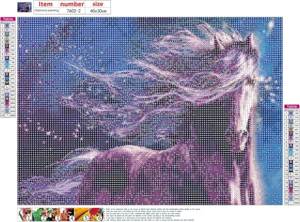 ##/Diamantmålning Kit 5D DIY, 16x12 tum, Häst##/