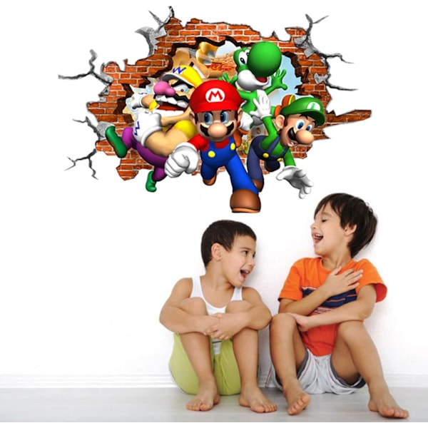 32 × 49 cm seinätarra Mario-juliste, seinäkoriste