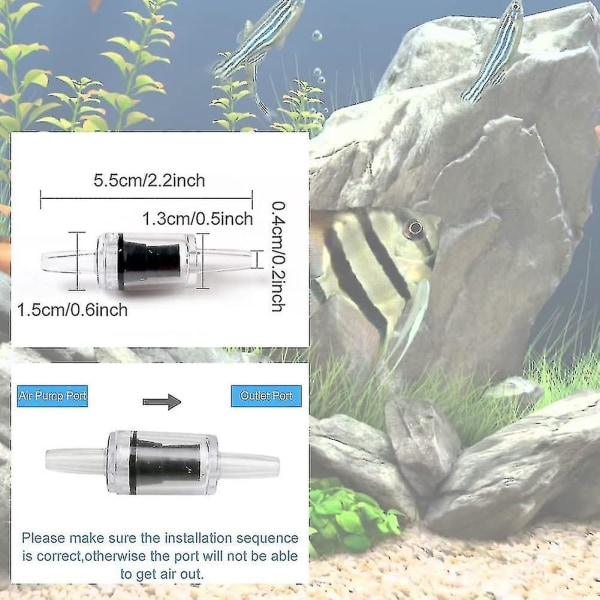 Akvaarion ilmapumpun takaiskuventtiilit, yksisuuntainen takaiskuventtiili akvaariolle,