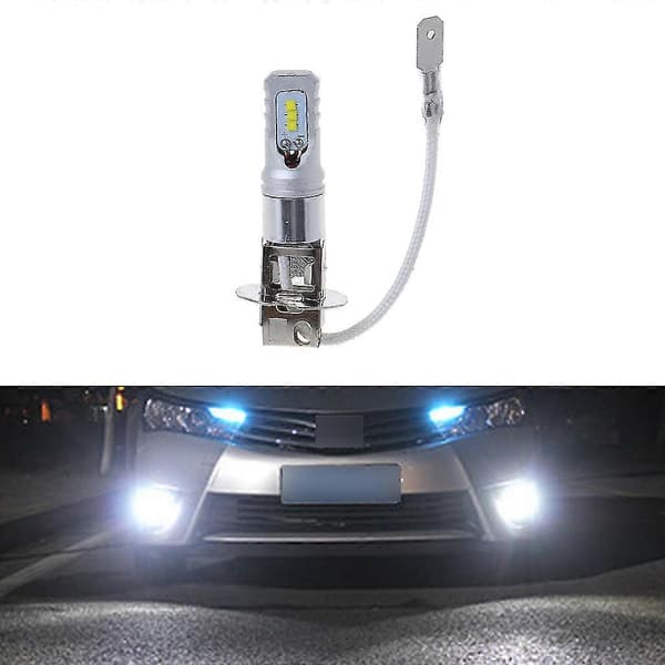 Autofrontlykt Tåkelyspærer H3 Led Dc12v-24v 6000k 80w Led Pære Erstatning